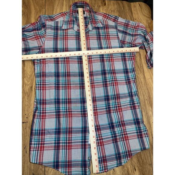 John Martin XL-Tall Men's Long Sleeve Plaid Country‎ Western Button Up Shirt USA - Picture 6 of 13